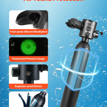 Nardymo balionas VEVOR C300PLUS, 0,5 l talpa