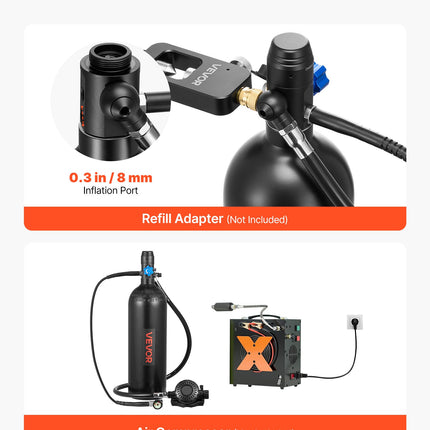 Mini nardymo balionas VEVOR S700PLUS-EU, 2 l talpos
