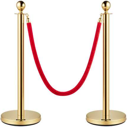 Atitvarų stulpeliai VEVOR Gold Stanchions 6Pcs, 6 vnt. komplektas