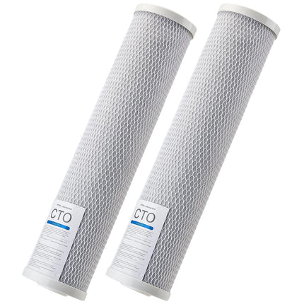 Vandens filtro kasetė VEVOR YMT005, 4,5"x20" CTO anglies blokas, 2 vnt.