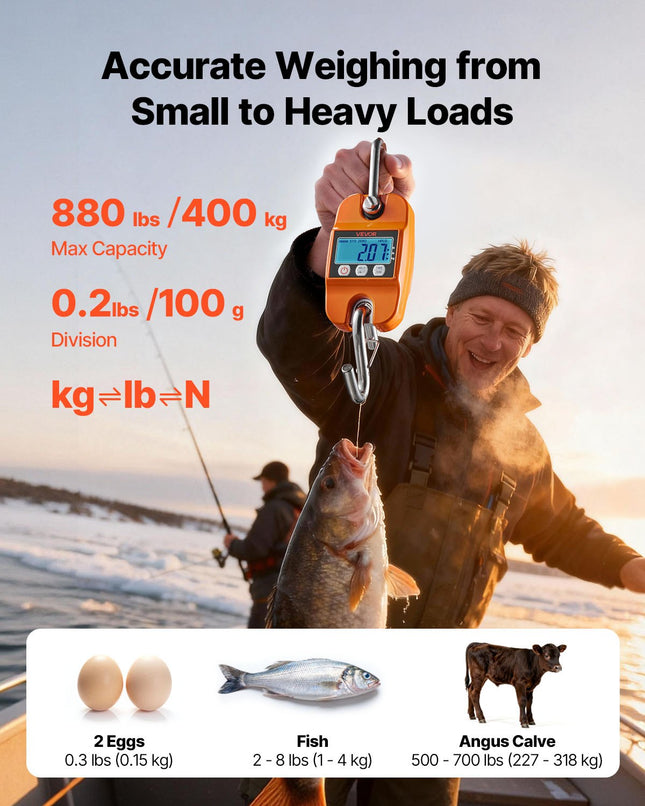 Skaitmeninės pakabinamos svarstyklės VEVOR OCS-L1, 400 kg