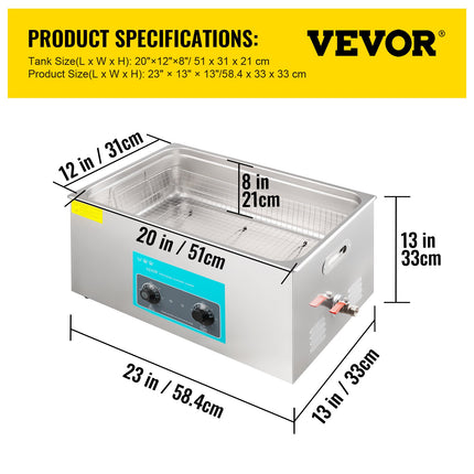 Ultragarsinė valyklė VEVOR 30L, 600W