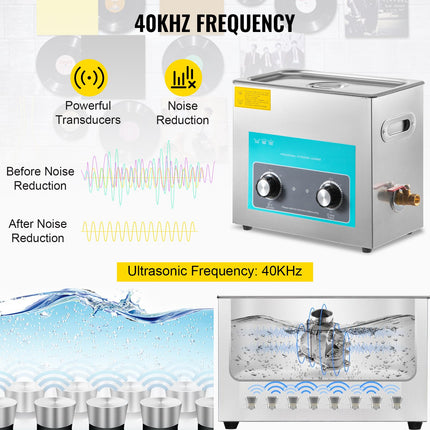 Ultragarsinė valyklė VEVOR 6.5L, 180W