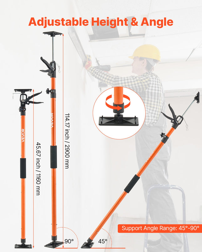 Teleskopinis atraminis strypas VEVOR JF-ZCG003-4114, 116–290 cm