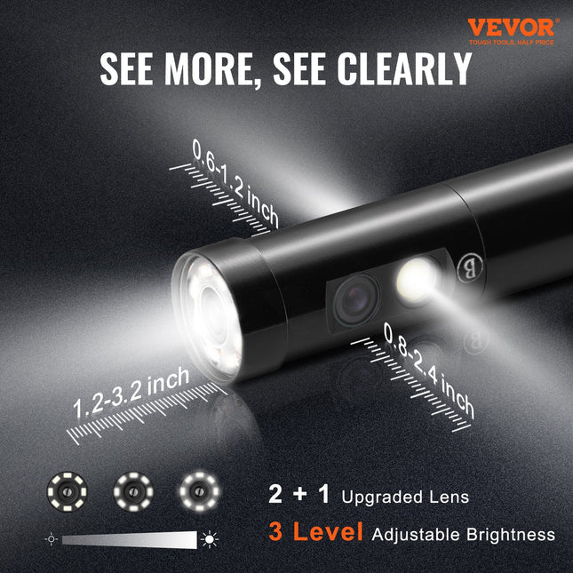 Tikrinimo kamera VEVOR Triple Lens, 5 m kabelis