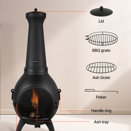 Lauko židinys VEVOR 81041-L, 22 colių skersmens