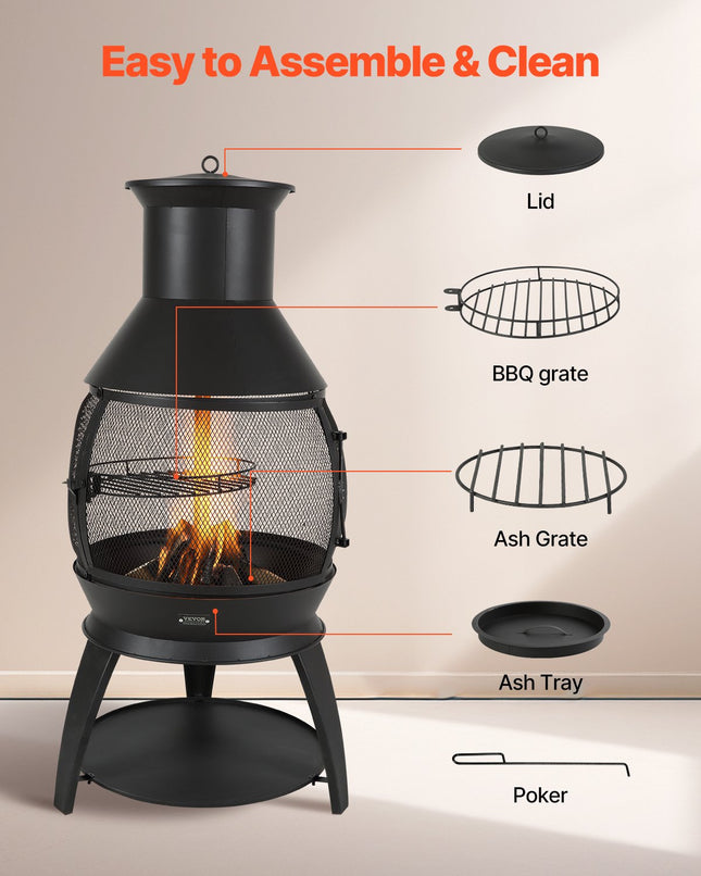 Lauko židinys VEVOR 81034, 56 cm skersmens