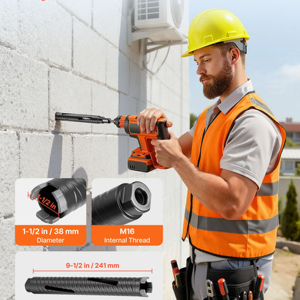 Deimantinė gręžimo karūna VEVOR dry drill 38*240, 38 mm