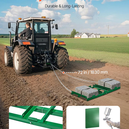 Vilkimas akėčių lygintuvas VEVOR QYP48*20IN, 122 cm pločio