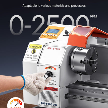 Metalo tekinimo staklės VEVOR MX-S1170, 1250 W