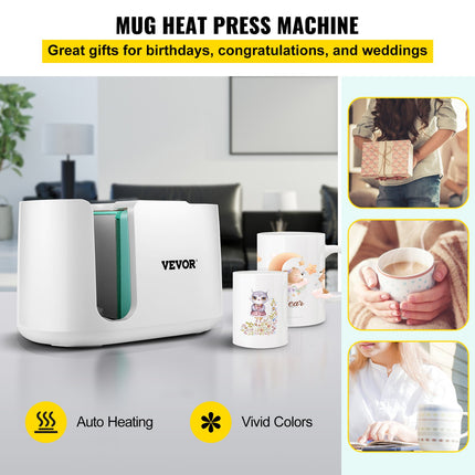 Puodelių termo presas VEVOR Pro Easy Mug Press PD150, 280W