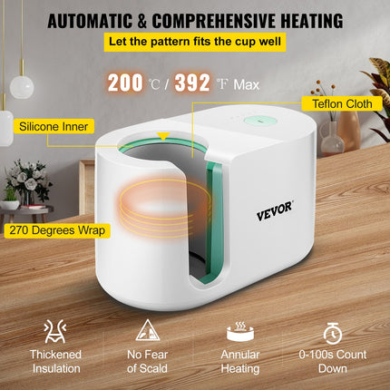 Puodelių termo presas VEVOR Pro Easy Mug Press PD150, 280W