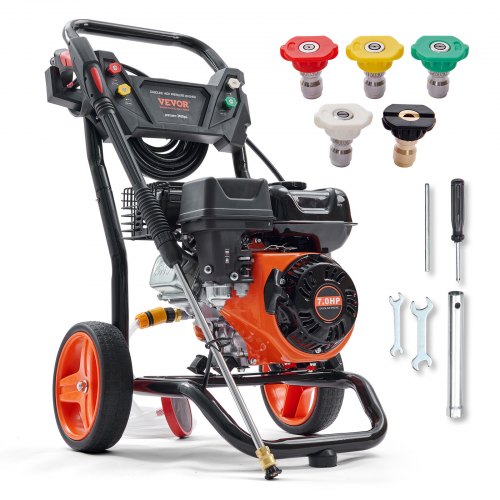 Benzininė aukšto slėgio plovykla VEVOR BS170D-SP, 3400 PSI