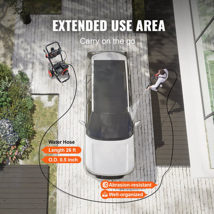 Benzininis aukšto slėgio plovimo įrenginys VEVOR BS180D-SP, 3600 PSI