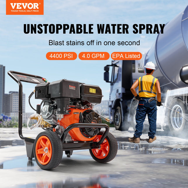 Benzininis aukšto slėgio plovimo įrenginys VEVOR BSG250A, 4400 PSI