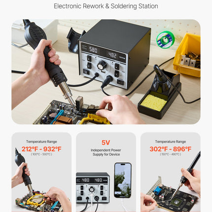 Litavimo stotelė VEVOR AM877D+, 820 W