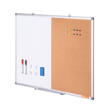 Kombinuota magnetinė ir kamštinė lenta VEVOR A015-2436CW, 90 x 60 cm