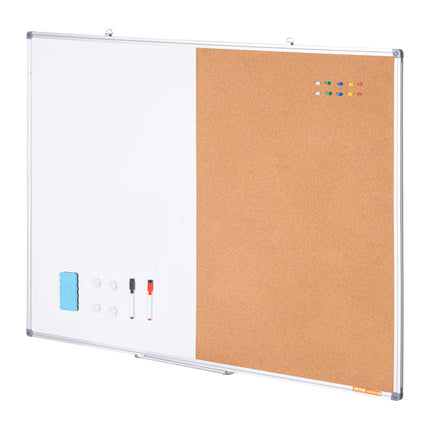 Kombinuota magnetinė ir kamštinė lenta VEVOR A01-4836CW, 120x90 cm