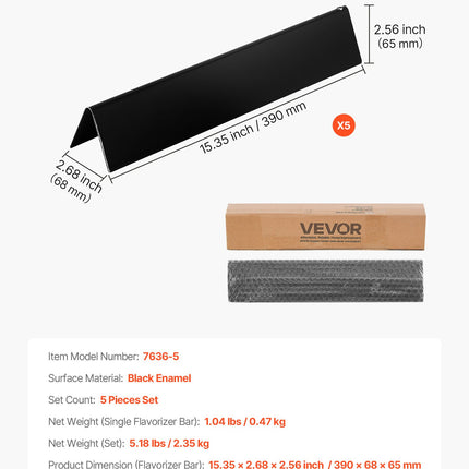 Kepsninės aromatizavimo plokštės VEVOR 7636-5, 39 cm