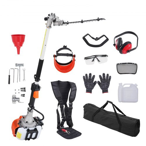 Benzininės aukštapjovės gyvatvorių žirklės VEVOR F26-B, 26 cm³