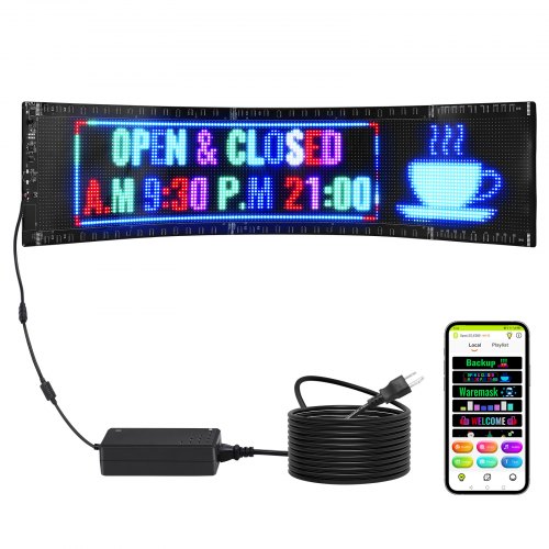 Programuojama LED iškaba VEVOR P32160, 83,5x20 cm
