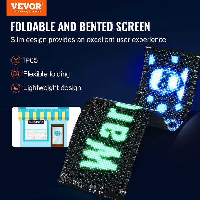 Programuojama LED iškaba VEVOR P32160, 83,5x20 cm