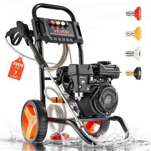 Benzininis aukšto slėgio plovimo įrenginys VEVOR 2500D-SP, 2900 PSI