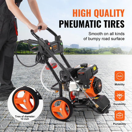 Benzininis aukšto slėgio plovimo įrenginys VEVOR 180D, 3950 PSI