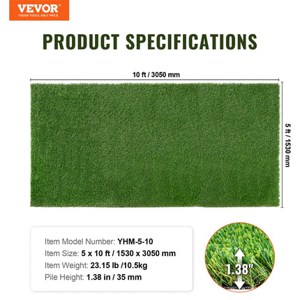 Dirbtinė žolė VEVOR YHM-5-10, 1,5 x 3 m