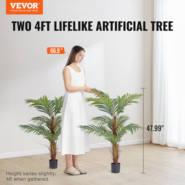 Dirbtinė arekinė palmė VEVOR LY-SS-001, 122 cm aukščio, 2 vnt.