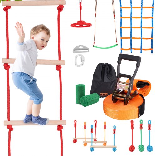 Ninja kliūčių ruožas vaikams VEVOR PR-010-50, 15,24 m
