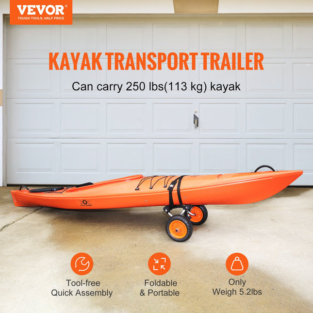 Baidarių ir kanojų vežimėlis VEVOR Heavy Duty, 113,4 kg keliamoji galia