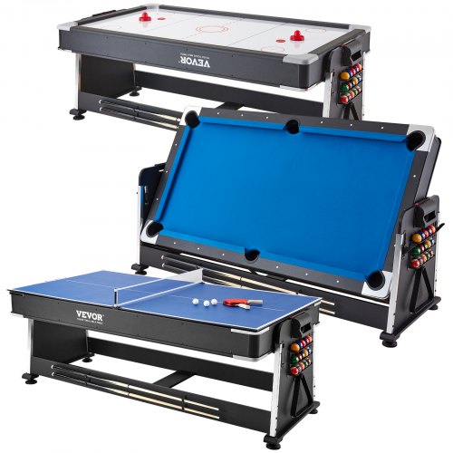 Daugiafunkcis žaidimų stalas VEVOR AP724US/EU, 3-in-1, 223 cm