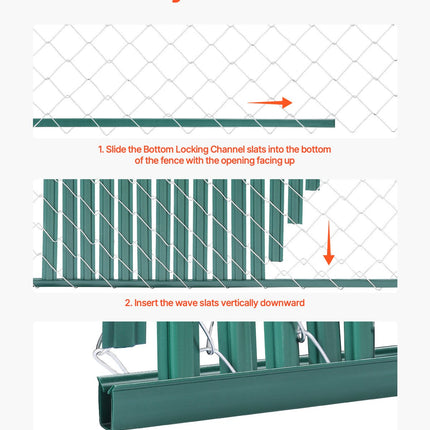 Tvoros uždangos juostos VEVOR PE FENCE 006, 1,2 m aukščio tvorai