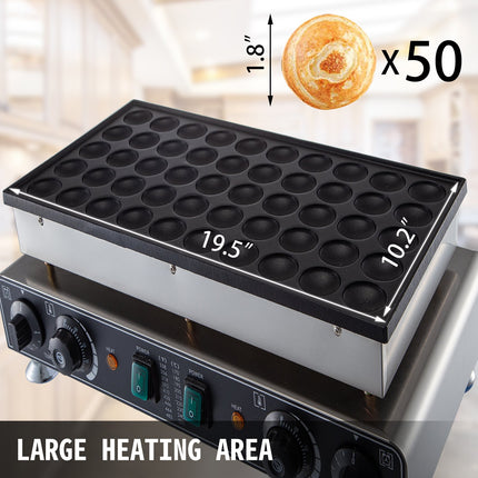 Mini blynelių keptuvė VEVOR AK-H50, 1800W