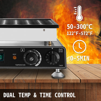 Mini blynelių keptuvė VEVOR AK-H50, 1800W
