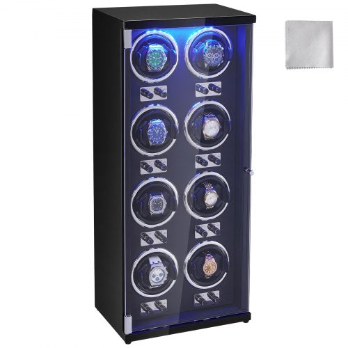 Automatinis laikrodžių prisukimo dėklas VEVOR 10L4801B, 8 laikrodžiams