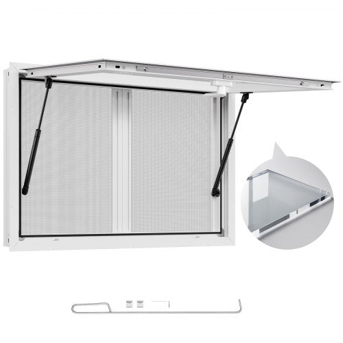 Prekybinis langas maisto vagonėliams VEVOR DPYKLSCFWCK, 92x61 cm