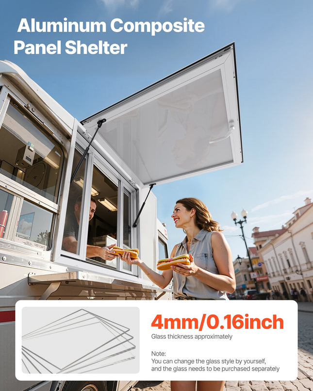 Prekybinis langas VEVOR DPSCFWCK, 92x92 cm