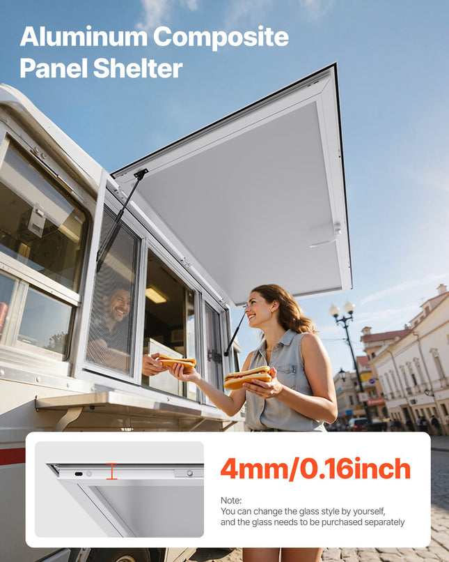 Prekybinis langas VEVOR DPSCFWCK, 152x92 cm
