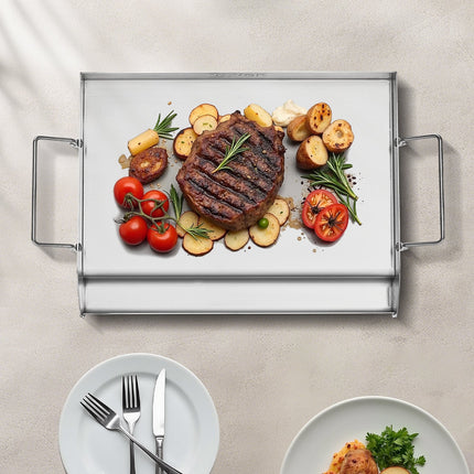 Nerūdijančio plieno kepimo plokštė VEVOR HH-SP010, 425x270 mm