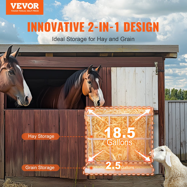 Šėrykla šienui ir grūdams VEVOR T1095, 80 l talpos