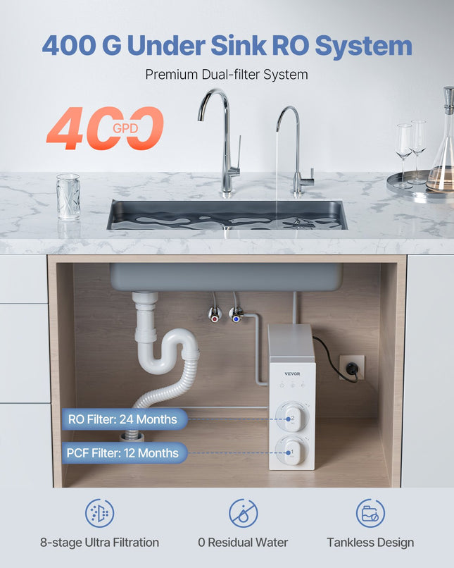 Atbulinio osmoso sistema VEVOR SS-002, 400 GPD