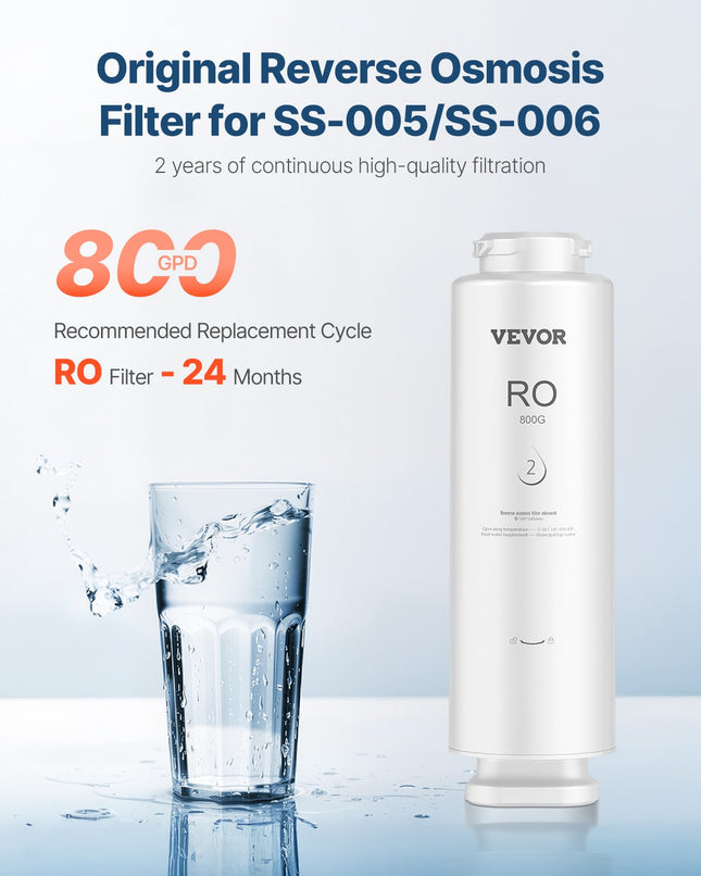 Atbulinio osmoso filtras VEVOR SS-009, 800 GPD