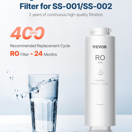 Atbulinio osmoso vandens filtras VEVOR SS-007, 400 GPD
