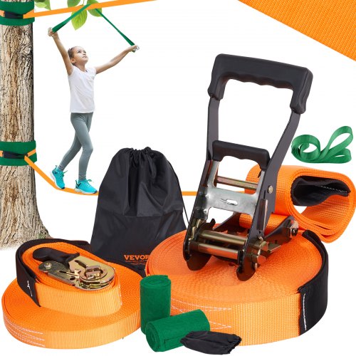 Vaikščiojimo juostos rinkinys (Slackline) VEVOR Pr-03-60, 18,3 m