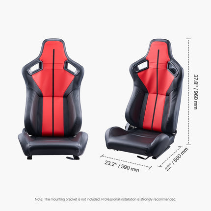 Sportinės sėdynės VEVOR H-8005B, 2 vnt. komplektas