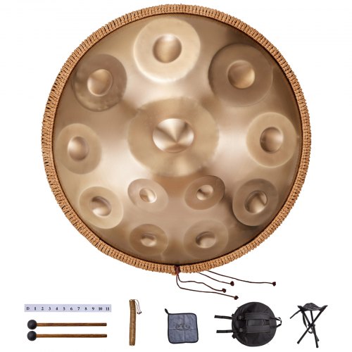 Handpan būgnas VEVOR Golden-12, 12 natų, D Minor