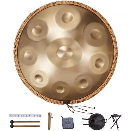 Handpan būgnas VEVOR Golden-9, 9 natos (D Minor)
