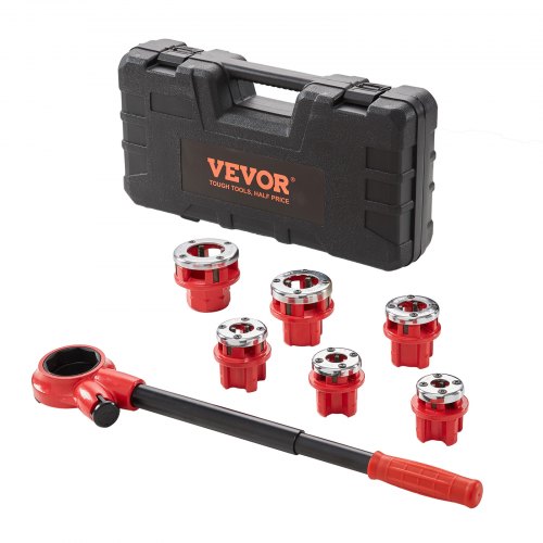 Rankinis vamzdžių sriegpjovių rinkinys VEVOR KT1106A, 1/4" - 1 1/4" NPT